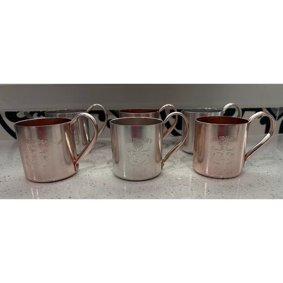 Smirnoff Other - Vintage Smirnoff Mule Copper Moscow Mule Mugs - Set of 6,